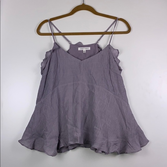 Honey Punch Tops - Honey Punch I Lavender Double Layered Tank Small